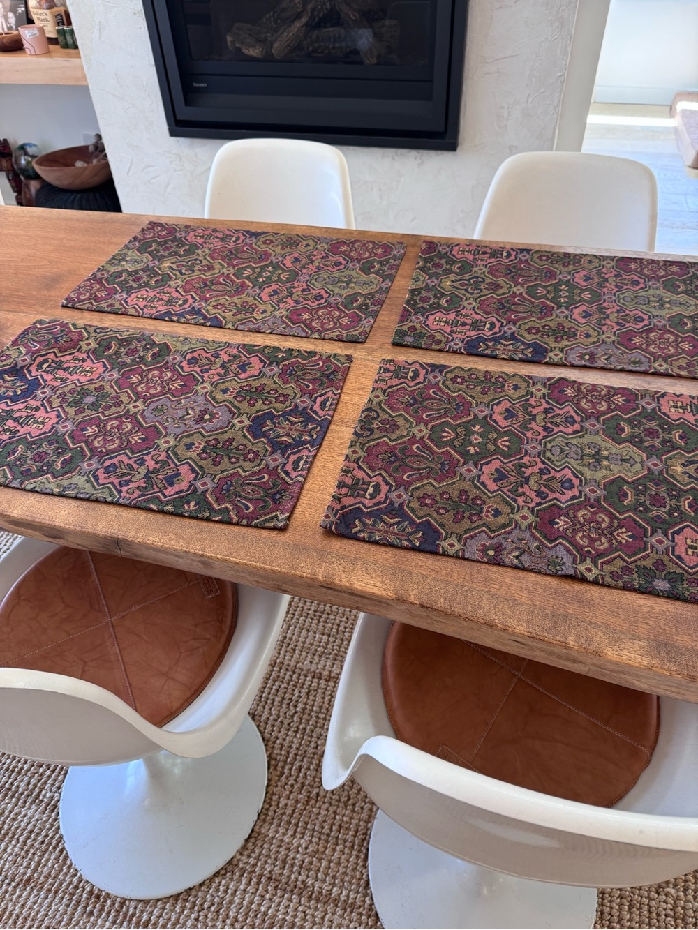 Set of 4 Tapestry Placements (Cotton Blend )